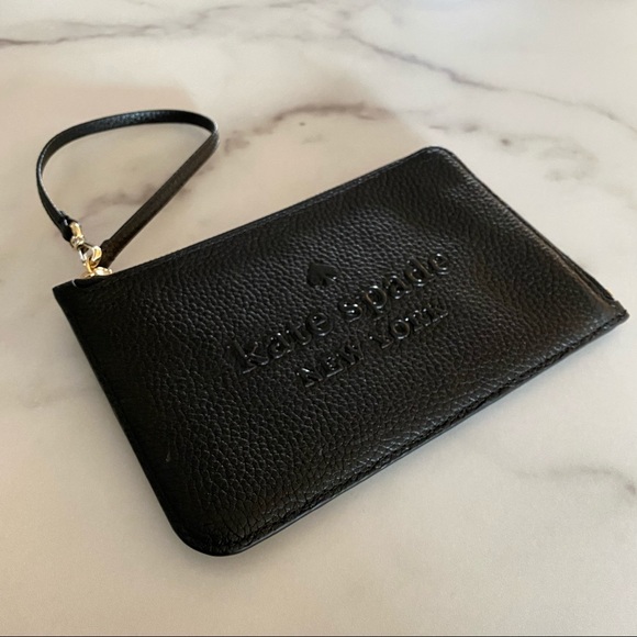 KATE SPADE Black Sienne Logo Medium Wristlet - Picture 2 of 7